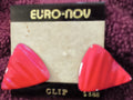 Red Euro-Nov pierced earrings