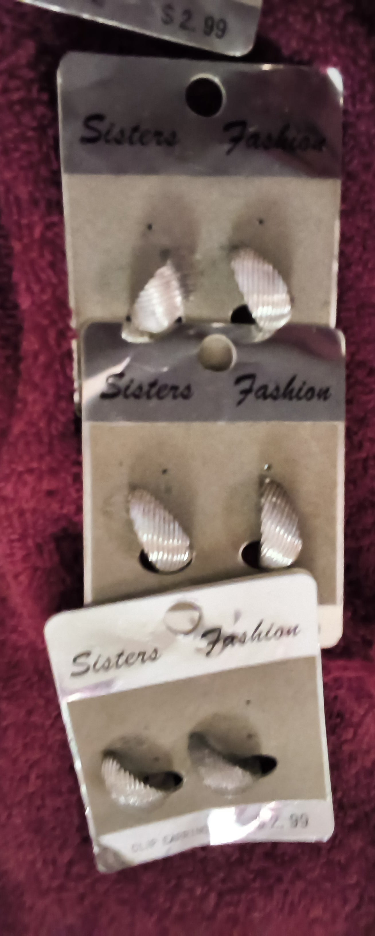 Silver clip on earrings