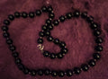 Beautiful Vintage Black beaded necklace. 22" long
